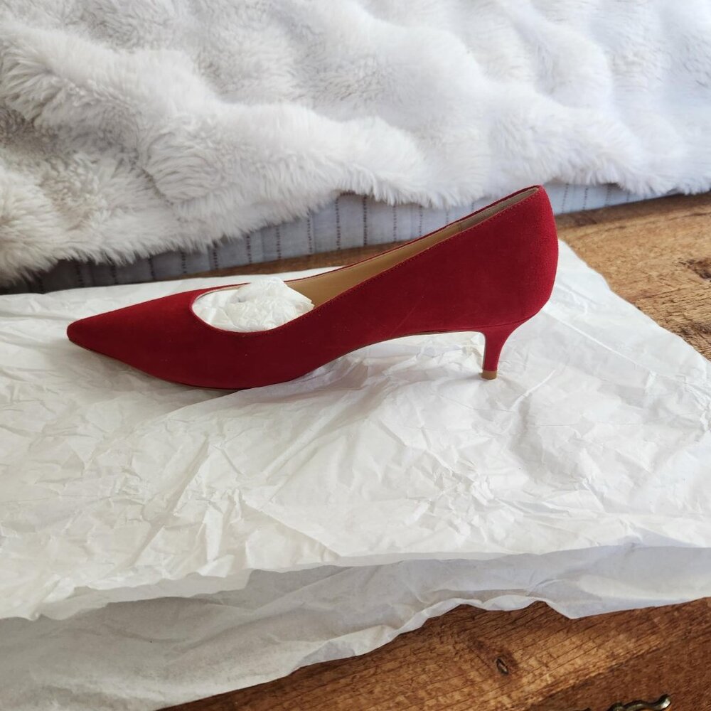 Marion Parke Classic Pump 45 red suede size 40